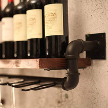 DJSMjbj - Portabottiglie per vino in stile retrò, stile industriale per tubi dell'acqua