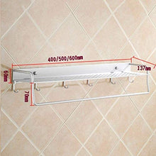 AINIYF Bagno Mensola Bagno Doccia dello Spazio dell'organizzatore di Alluminio a Parete Punch Gancio cremagliera Asciugamani Up di Scarico (Dimensioni: 600x137x130mm)