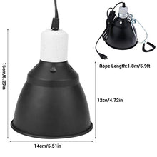 AILOS Supporto per Paralume per Lampada riscaldante,emettitore per Paralume, Lampada emettitore Paralume in Ceramica 300W UVA/UVB Supporto per Lampada per Riscaldamento per rettili Supporto