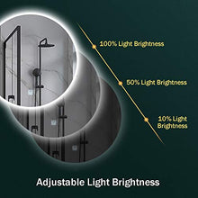 Specchio Rotondo LED Specchio Bagno Illuminato Specchio da Trucco Dimmerabile Cerchio Retroilluminato Specchio per Trucco Specchi Intelligenti da Parete con Luci Interruttore Tattile Impermeabile IP