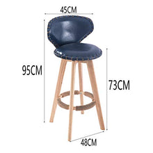 XIN CHANG LWH Sedia da Bar Rotante, Sedia da Reception in Legno Cuscino in Pelle Cerata ad Olio ad Alto Sgabello Adatto per ristoranti e caffè e Soggiorno (Color : Brown2)