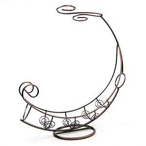 Portabottiglie da bancone – Supporto per vino – non richiede assemblaggio, in metallo color bronzo – Portabottiglie – Portabottiglie – Portabottiglie – Portabottiglie da tavolo