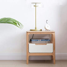 Comodini Soggiorno End Tables cornici in Legno Massiccio Semplice Camera da Letto Singolo cassetto con partizione Piccolo Bagagli Oak Bed