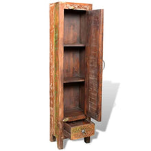 vidaXL Set bagno in legno anticato con specchio e 2 armadi laterali