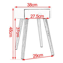 WOLTU TS51ws-1 Comodino Rotondo con Cassetto Organizzatore da Letto Tavolino da Salotto in Legno Bianco 38 cm