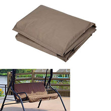 HERCHR Fodera per Altalena da Patio, Cuscino per Sedile Altalena a 3 posti per Giardino Esterno, 150 x 50 x 10 cm(caffè)