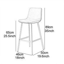 WSDSX Sedia per Sala da Pranzo, Sedia con braccioli, seggiolone, Sgabello da Cucina Sgabello da Bar con Schienale sedie Imbottite per Il Tempo Libero Cafe Gambe in Ferro Nero, 65 cm, 65 cm