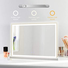YU YUSING - Specchio Trucco LED da Tavolo, Specchio Bagno Smart con luce da parete , Specchio Make Up illuminato e professionale, Specchio Hollywood infrangibile, 60x80, 3000-8000K