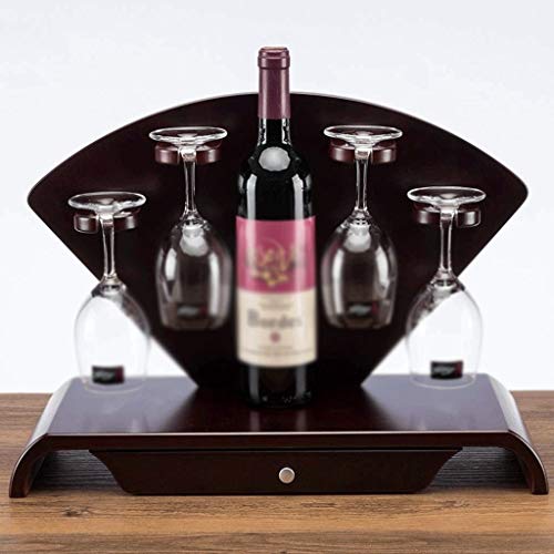 MCBODOG Cremagliera del Vino con Il Supporto d'attaccatura dei calici, scaffale di Esposizione fissato al Muro della Bottiglia di Vino, alla Moda