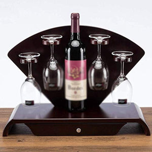 MCBODOG Cremagliera del Vino con Il Supporto d'attaccatura dei calici, scaffale di Esposizione fissato al Muro della Bottiglia di Vino, alla Moda