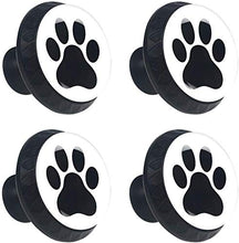 Stampa della zampa del cane Pomelli per Porta Set di 4 Pomelli per Mobili Manopole per Cassetti Cucina Armadio Vetro