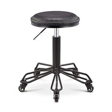 Poltrone Nubao Gambe Sgabello su rotelle, Spa Sgabello con Blue PU Sedile in Pelle Sintetica, Altezza Regolabile 48-58 cm, Peso 160 kg supportati, in Piedi Sgabello Officefor Hair Beauty