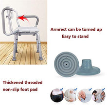 Sgabello da bagno per donne incinte anziane,Sedia da doccia regolabile in altezza,Sedile da vasca antiscivolo con tappetino antiscivolo,Può sopportare 100 kg ( Color : Bianca , Size : 43*36*67-79cm )
