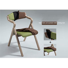 Chair QL sedie richiudibili Sedia Da Pranzo Retrò In Legno Massello Pieghevole, Poltrona Rimovibile E Lavabile Con Schienale E Braccioli, Sedia Da Scrivania Con Sgabello Imbottito, Sedile Per Il Tempo