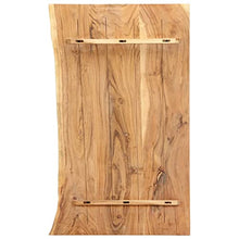 vidaXL Legno Massello di Acacia Piano per Lavabo Bagno Ripiano per Lavello Rustico Mensola per Lavandino Accessori per Bagno 100x55x3,8 cm