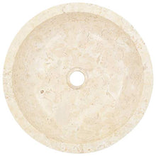Festnight Lavandino da Bagno Appogio in Pietra Marmo Nero/Crema 40x12 cm,Lavabo da Bango Aggoggio in Pietra,Lavandino Rotondo,Lavano Rotondo,Lavandino Appoggio,Lavabo Appoggio