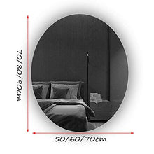 L&ED Specchio Bagno Ovale Illuminato, con Retroilluminazione a LED Specchio per Trucco Antiappannamento a Parete, 60x80cm