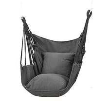 NIMON Sedia per Amaca Appeso Comfort e Resistenza Sedia a Dondolo per Amaca Sedia a Dondolo in Tela di Cotone Sedia con 2 Cuscini per Interni Esterni Giardino Cortile Steadfast