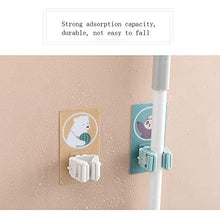 ZXCASDF Gancio Mop Igienici Nessuna Traccia di Spazio Libero Pugno WC Tipo Bagno Parete Appeso Risparmio Forte Pasta Appeso Scopa Mop Cremagliera Clip di Artefatto,Verde
