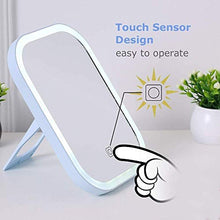 ZWH-Specchio per Il Trucco Trucco Specchi LED dello Schermo di Tocco Portable Desktop LED Specchio Illuminato LED USB Ricaricabile Cosmetic Mirror Mano