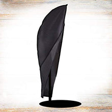 Yardwe Copertura per ombrellone da Giardino Impermeabile Copertura per ombrellone con Cerniera per Esterni 265 x 70 x 1 cm (Tessuto 210d Oxford, Nero)