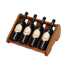 Portabottiglie in legno autoportante, multi griglia per vino, organizer facile da mettere, robusto portabottiglie perfetto per cucina marrone-4