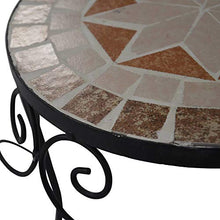 Gartentraum Tavoli Come portafiori con Mosaico - Set di 3 - Tavoli Laterali Mosaico