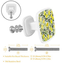 Agrumi Limone 4 PCS Pomelli per Porta, Pomolo per Mobile, Pomelli per Mobili con Viti, Maniglia per Armadietto, Pomelli per Porta, Pomelli per Cassetti per Porta, Armadio, Cassetto e Credenza