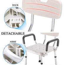 WCY Sedile da Bagno Sonlin con Braccia, Sedia da Doccia con Gambe Regolabili, Anziani/disabili Sgabello da Bagno Sicuro Piedi Antiscivolo |Max.150kg / 23 ° yqaae