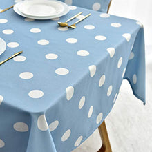 WSJIABIN Tovaglia per Decorazioni per la casa Tovaglia nordica Semplice Moderna Tessuto in Cotone Lino Piccoli Punti Blu freschi tovaglia da tè Impermeabile