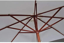 SHANCL Ombrellone Ombrellone 300 * 258 Centimetri ombrellone Giardino Esterno Bianco Ombrellone da Spiaggia Parasole Canopy all'aperto