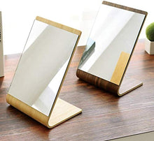 Specchio di Trucco Desktop Mirror Semplice Legno massello spogliatoio Specchio Portatile di Legno Desktop Mirror Pieghevole di Bellezza
