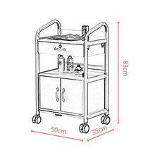 WangQ Carrello for scaffali Trolley Carrello di Bellezza in Legno Bellissimo generoso Grande Armadio spogliatoio Soggiorno Parrucchiere Salone di Bellezza Blu ， 50X35X83CM carrellino Cucina