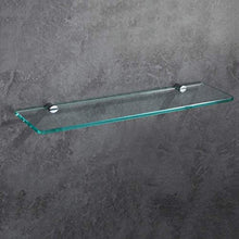 DNSJB Mensola in Vetro temperato, mensola Bagno, con Vetro mensola da Bagno da 19.6 Pollici Rettangolare (8 mm di Spessore) per Montaggio a Parete