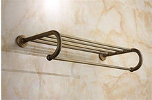 GJJSZ Portasciugamani/mensole da Bagno Semplice Antico,Ottone,Montaggio a Parete,processo Spazzolato,mensola da Bagno 60 * 27 cm