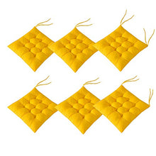 AIITLLYNA Cuscini per Sedie Set da 6,Cuscino per Sedia da Giardino 40x40 per Interni ed Esterni - Decorazione di mobili da Giardino di Diversi Colori Cuscini per sedie (Giallo)