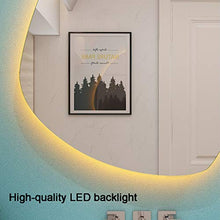 FYTVHVB Specchio Luminoso a LED a Forma di Goccia d'Acqua nordica,Specchio Decorativo per Camera da Letto Senza Telaio Irregolare con Luce,Specchio retroilluminato per Bagno a Prova di Esplosione