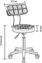 JXLBB, sgabello per computer, sedia di bellezza, puleggia da lavoro con schienale per barbiere, sedia per parrucchiere, per parrucchiere, colore blu