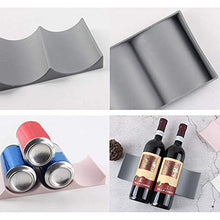 Jeffrey Portabottiglie in Plastica in Stile Europeo, Impilabile Espositore per Bottiglie di Vino in Plastica, Portaoggetti per 4 Contenitori, per Armadio da Cucina, Dispensa e Organizzazione (Grigio)