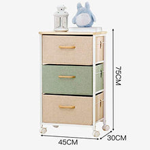&ripiano di stoccaggio Scaffalature Unità multifunzione Casa Soggiorno Camera da letto Biancheria in cotone con cassetto Cassetto portaoggetti Carrello a 3 piani Scaffale di finitura