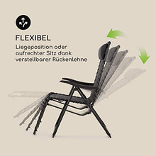 blumfeldt California Dreaming - Lettino Prendisole, Imbottitura 4 cm, Schienale Regolabile, Struttura in Acciaio, Cuscino Rimovibile e Regolabile, Sistema PureRelaxation, Ergonomico, Grigio