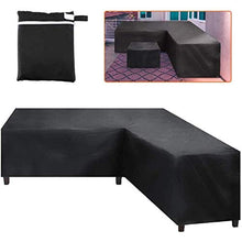 HTLLT Set da Pranzo per Patio A Forma di L Coperture per Mobili da Giardino Antivento Antipolvere con Custodia per Protezione Solare O Spostamento