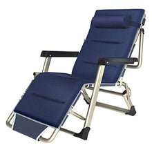 SHUAIIJUAN Sedia per il tempo libero domestico Sedie pieghevoli Prato sedie a sdraio Sdraio da giardino reclinabile Poltrona reclinabile for Beach Outdoor Patio campeggio max.250KG Capacità - Blu