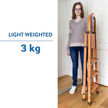 Tatkraft Upgrade 4 I Scaletta Pieghevole Multifunzione Domestica a 4 Gradini Anti Scivolo Leggero e Robusto I 43.5x79.5x135 cm