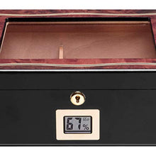 CLJ-LJ Cigar Humidor, Cigar Box umidificazione, Legno di Cedro Idratante Seal Good Mood, Good Life (Colore: Nero)