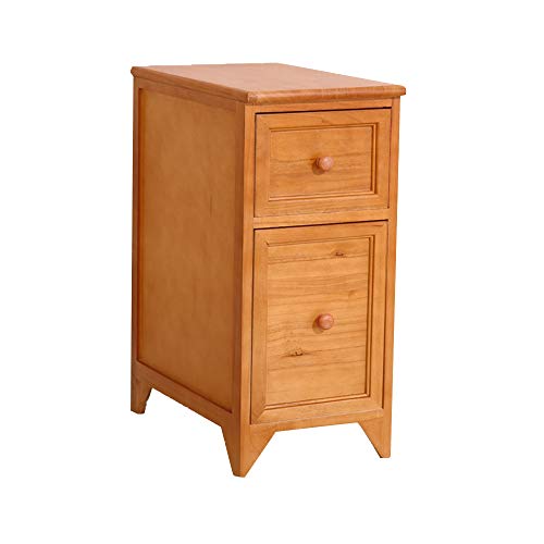 Comodino HAIZHEN Legno massello con 2 cassetti W-20-25-30cm Armadietto a Fessura Ultra Stretta for Camera da Letto for Piccoli Appartamenti (Size : 20 * 40 * 53cm)