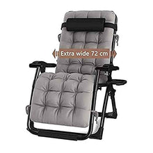 ZHICHENG Sedia per gravità Zero reclinabile all'aperto con portabicchieri, Sedia per Sdraio allungabile Extra Larga per Piscina da Giardino Patio Garden, con Supporto per Cuscini