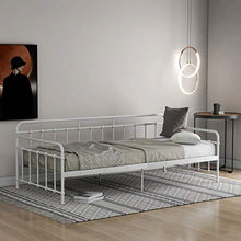 belupai Daybed - Telaio letto in metallo con rete a doghe in metallo, per letto degli ospiti, 90 x 200 cm, colore: Bianco