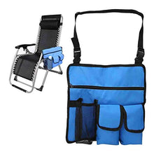 Sacco portaoggetti per Sedia da Spiaggia Tessuto Oxford 600D per Sdraio da Piscina per Giardino Esterno Lettino Prendisole Sedia a Sdraio per sedie a Sdraio(Blue)