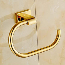 Joeesun Portasciugamani Nuovo arrivo Ottone dorato Resistente a parete Porta asciugamani Asciugamano Appendiabiti Accessori bagno Asciugamano ad anello